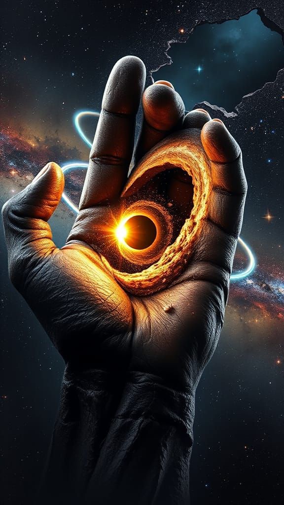 Colossal Stone Hand Emerges from Space