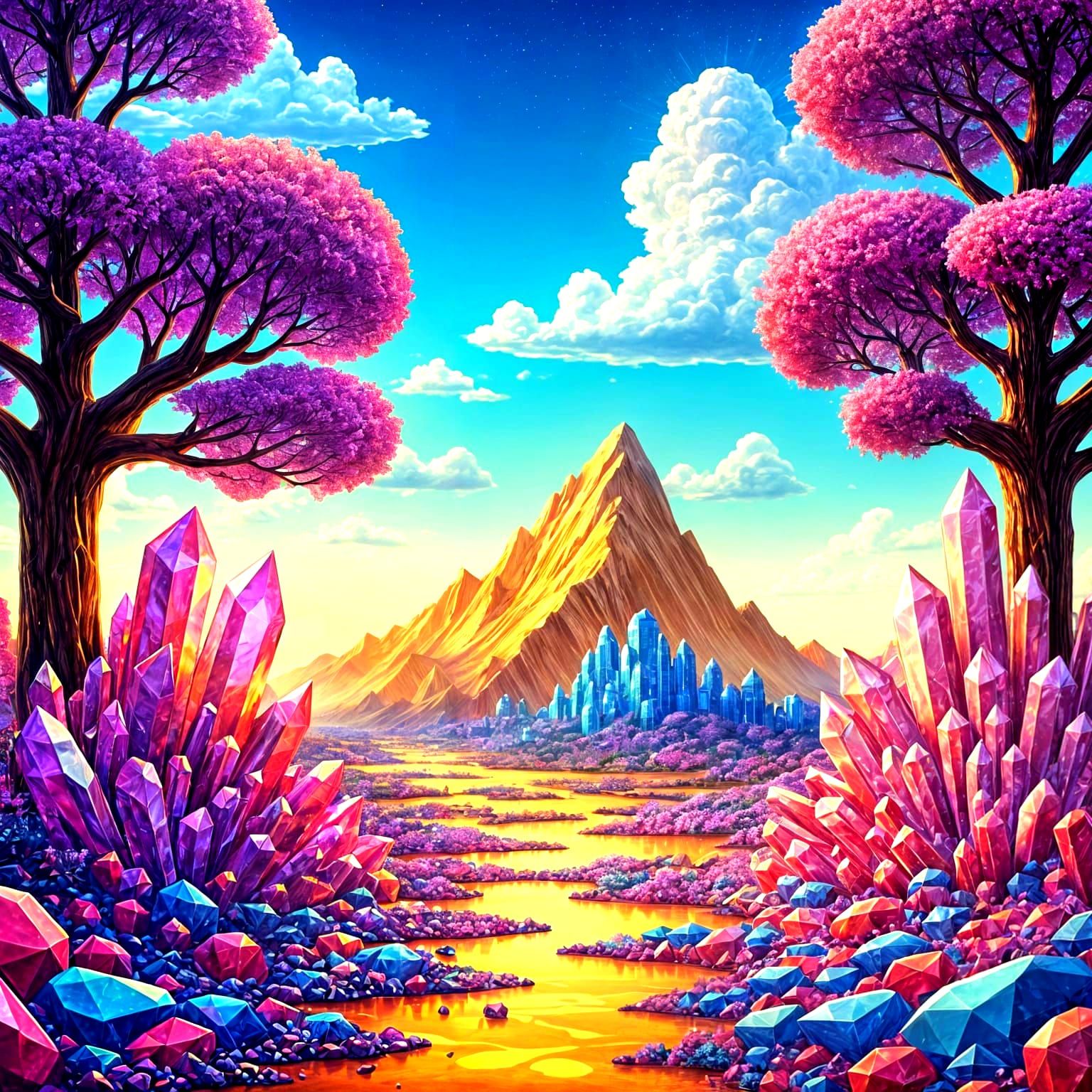 Whimsical Gemstone Fantasy World