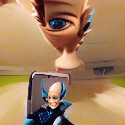 Megamind Selfie: A Villain's Modern Portrait