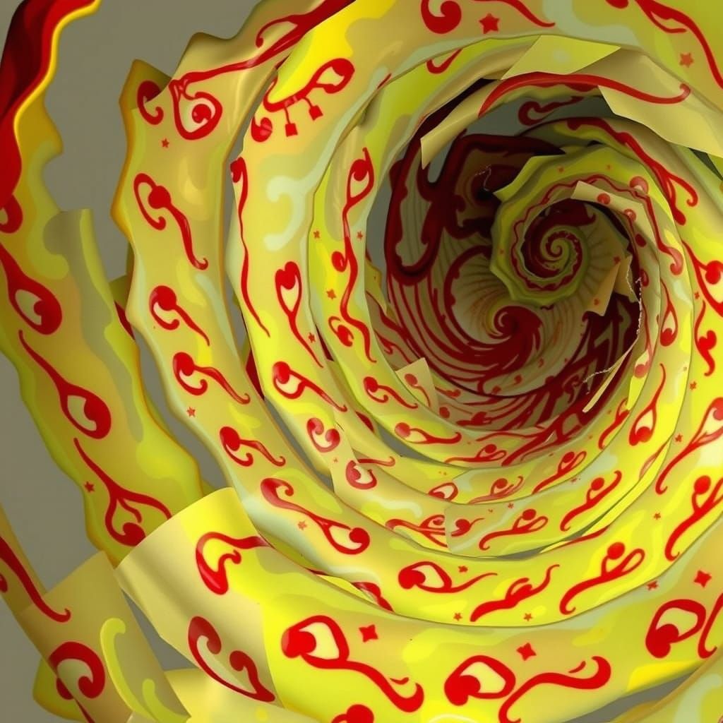 Vivid Abstract Swirls of Red Hues