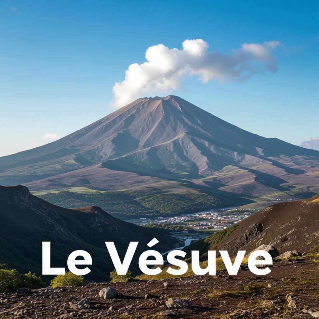 Le Vesuvius: Majestic Volcano Under Dramatic Skies