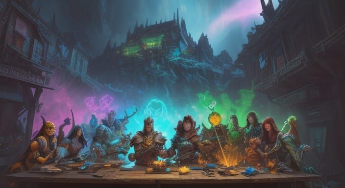 Comic Books on Table: Epic Fantasy Concept Art