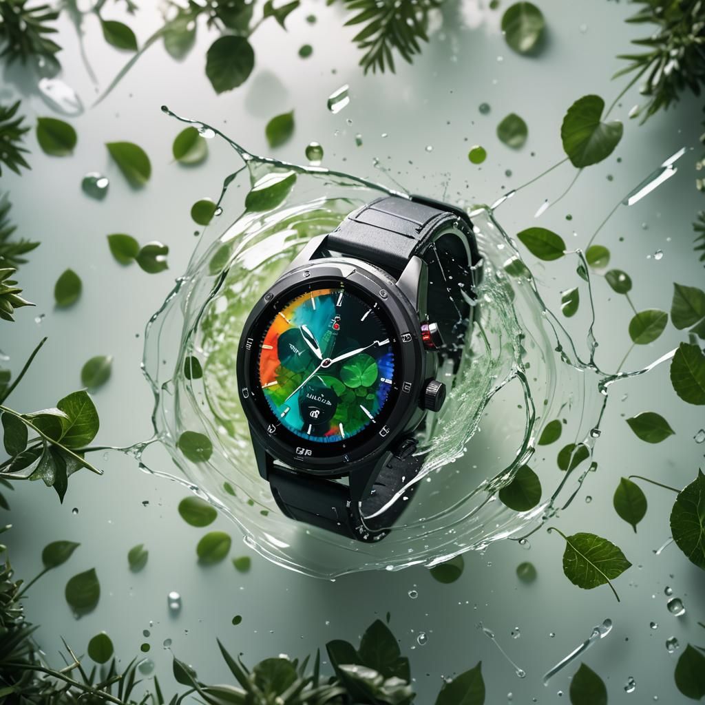 Futuristic Smartwatch Advertisement in Peter Lindbergh Style