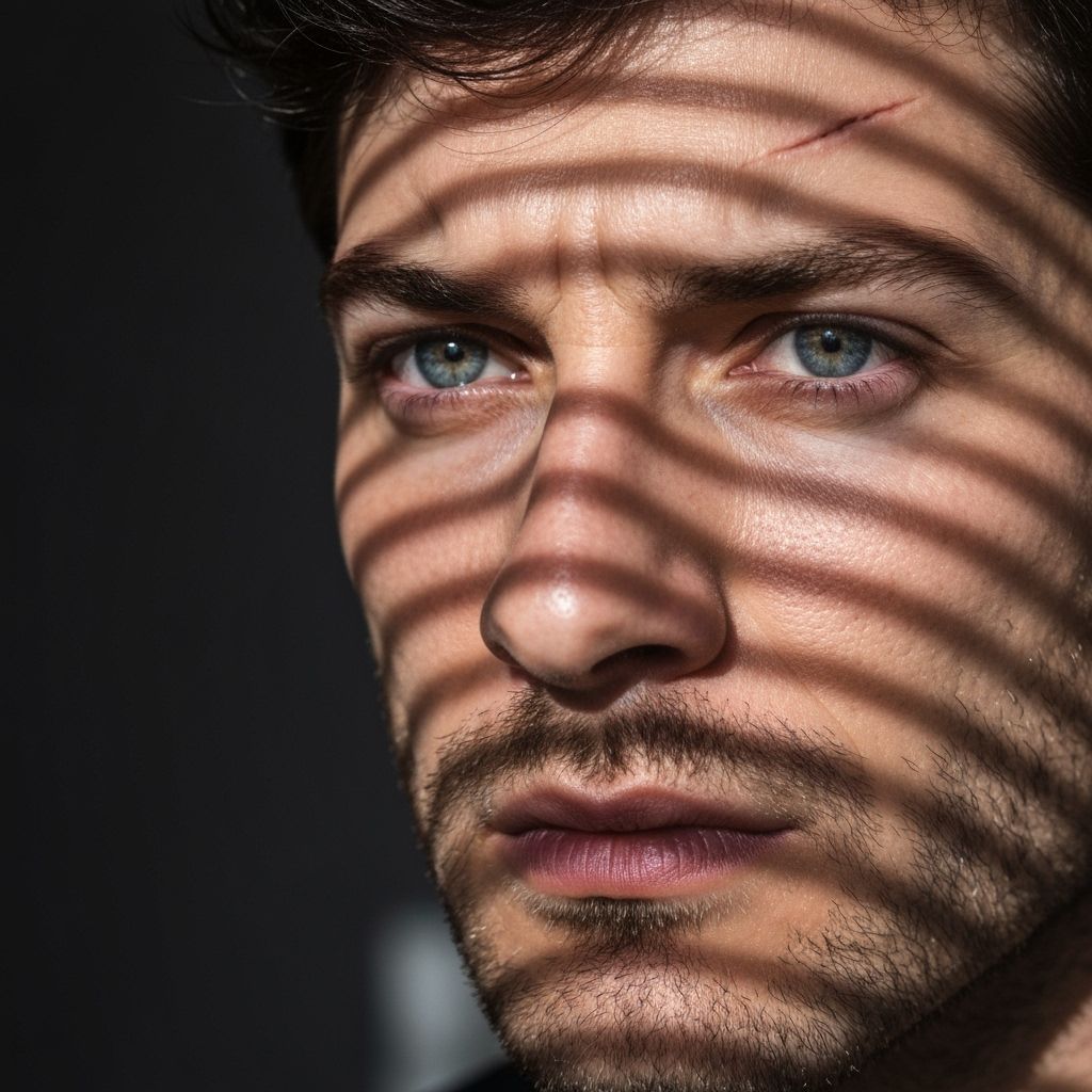 Pensive Man Portrait with Cinematic Lighting