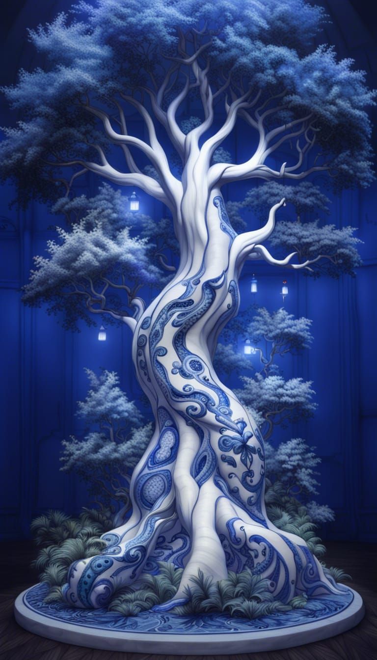 Porcelain Jungle Tree on Fantasy Island