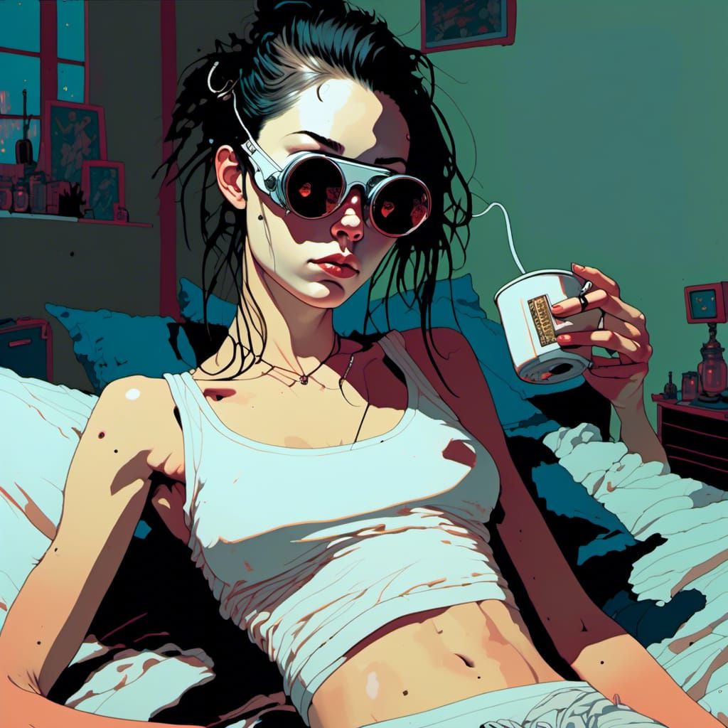 Molly Millions getting some Rest