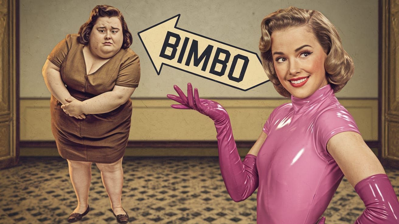 Vintage Image: Juxtaposition of Two Women