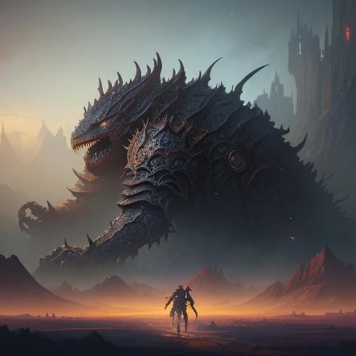 Fantastical Detailed Matte Painting in Deep Color