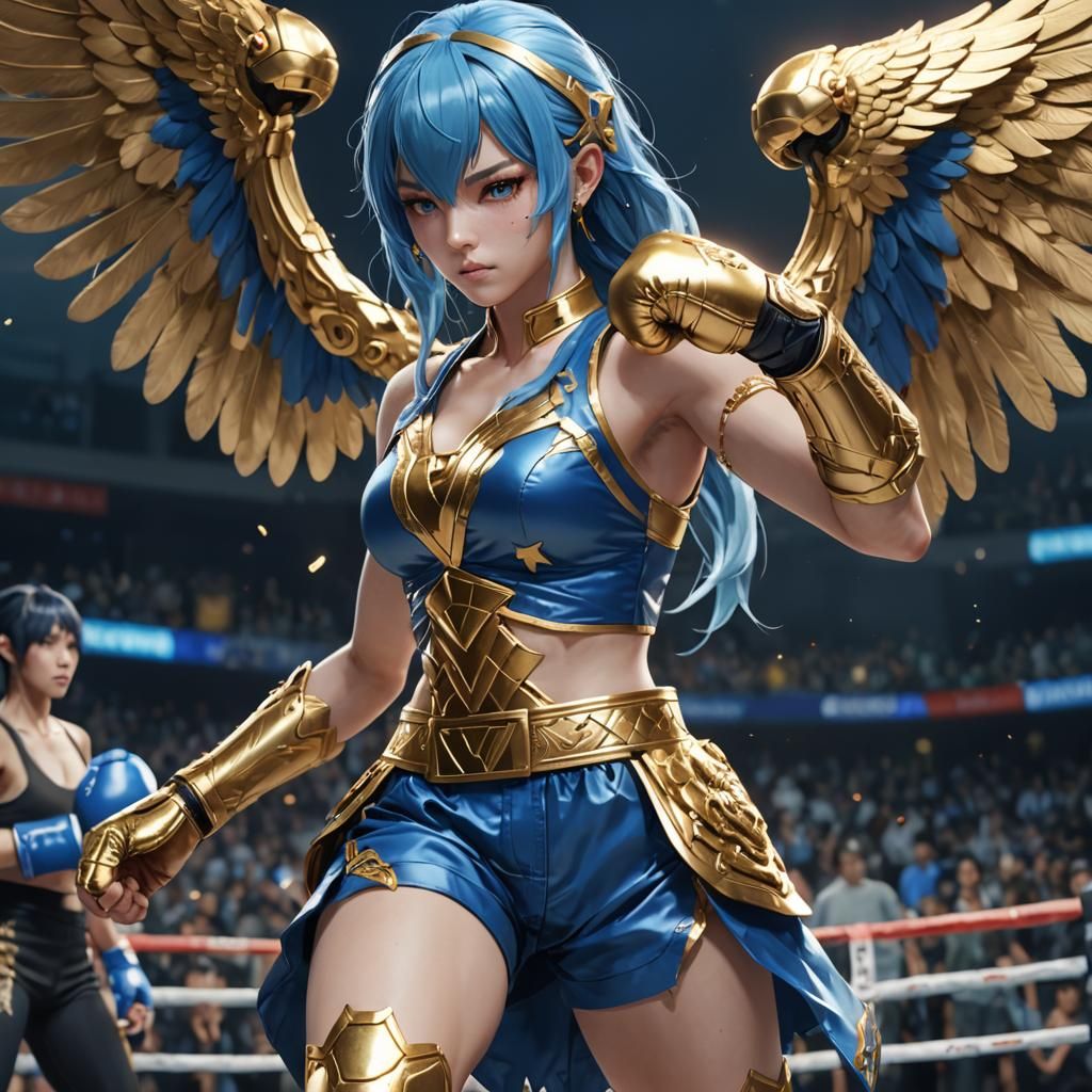 Harpy Boxer in Anime Style