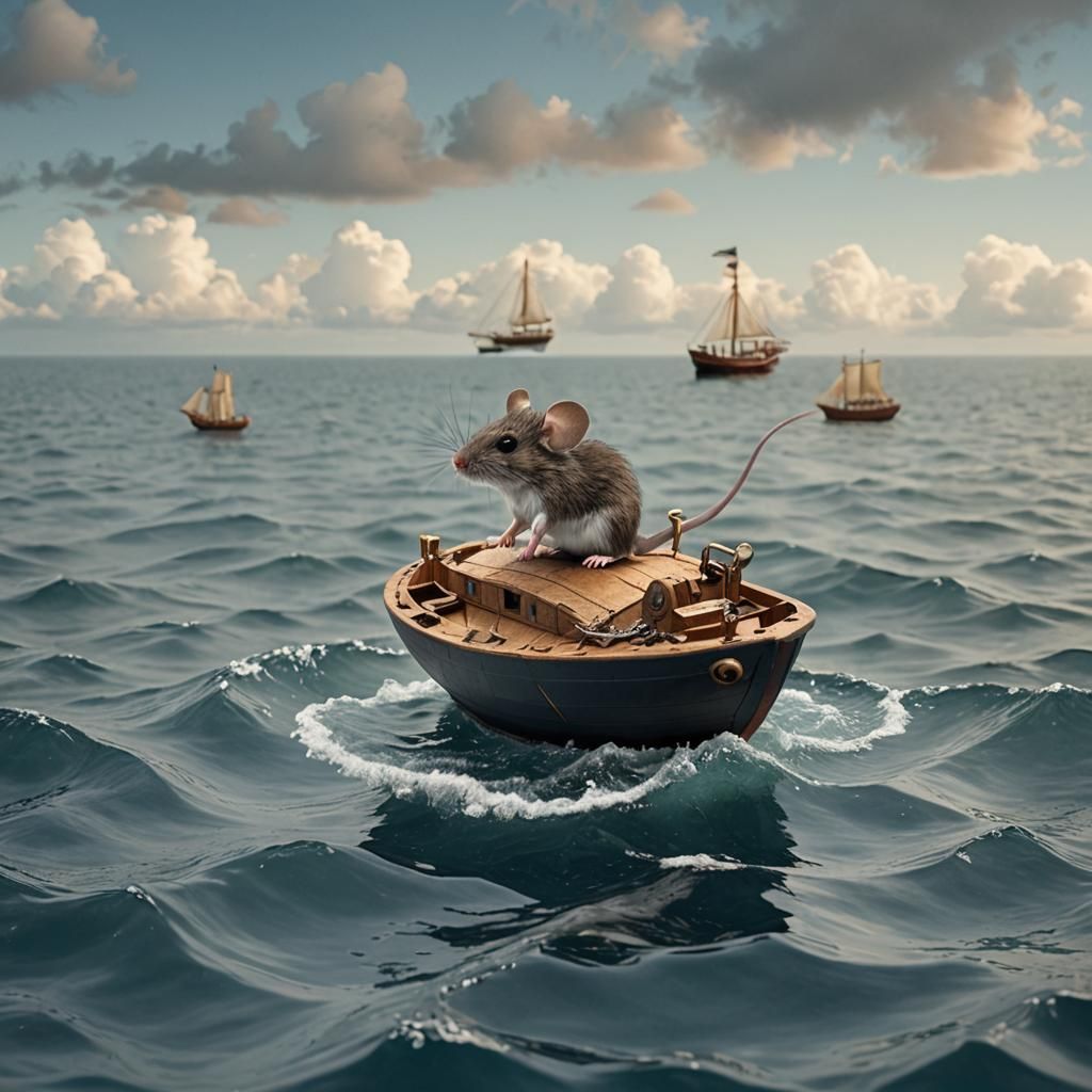 Mouse going on an expedition