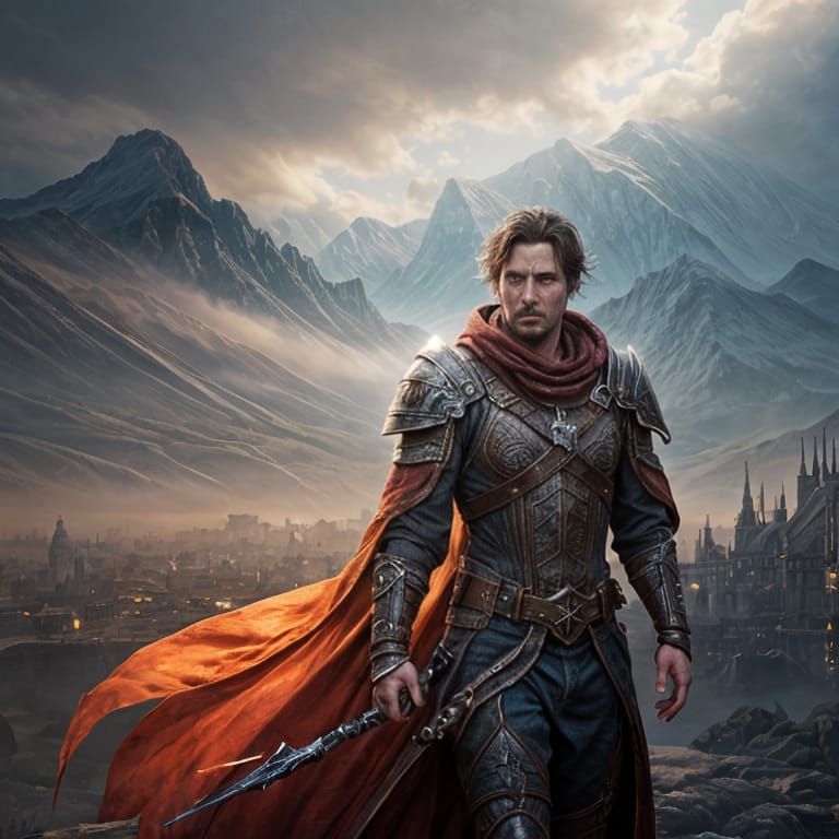 Man Searching for True Love: Detailed Matte Painting