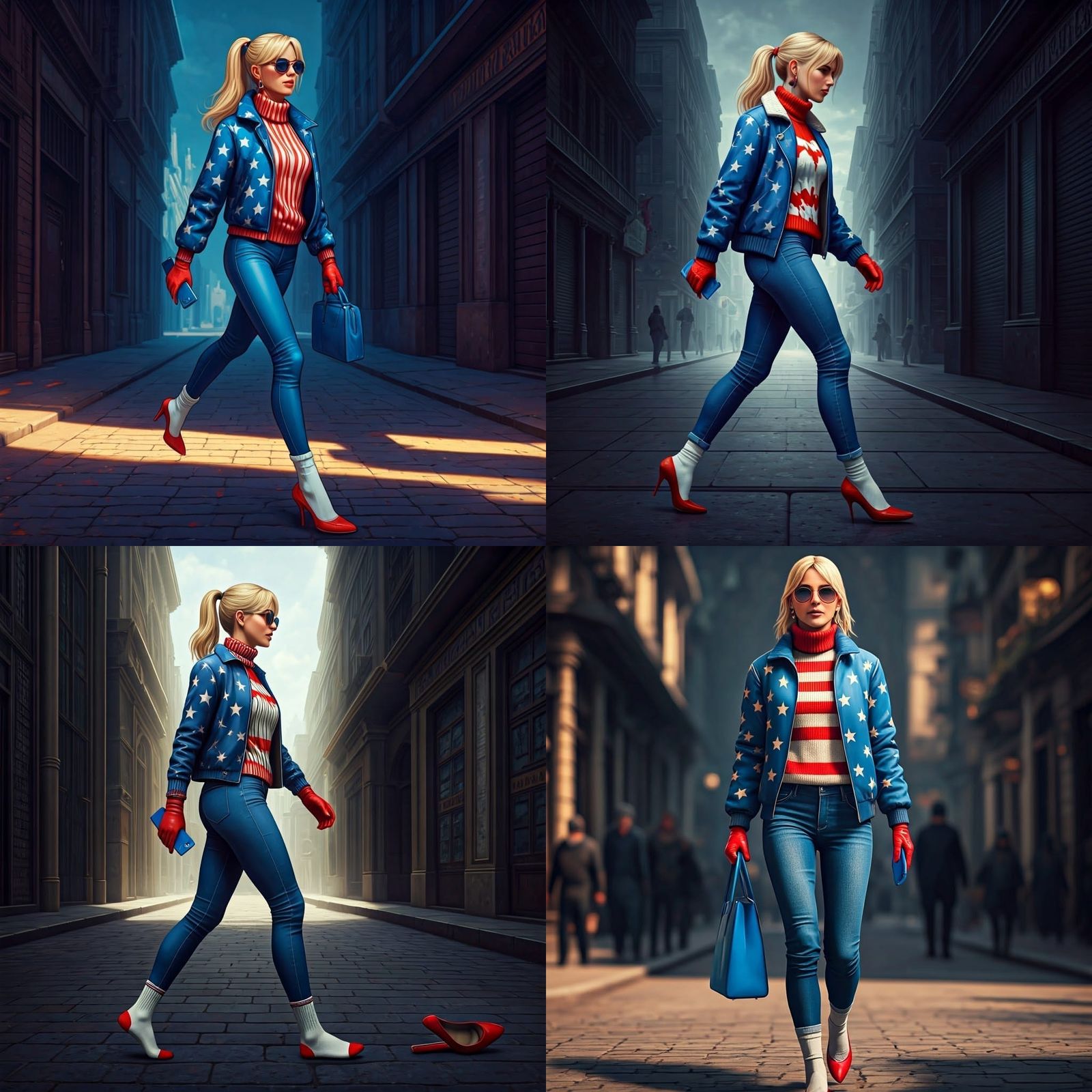 Samantha Liberty Loses Her Shoe: Detailed Matte Painting