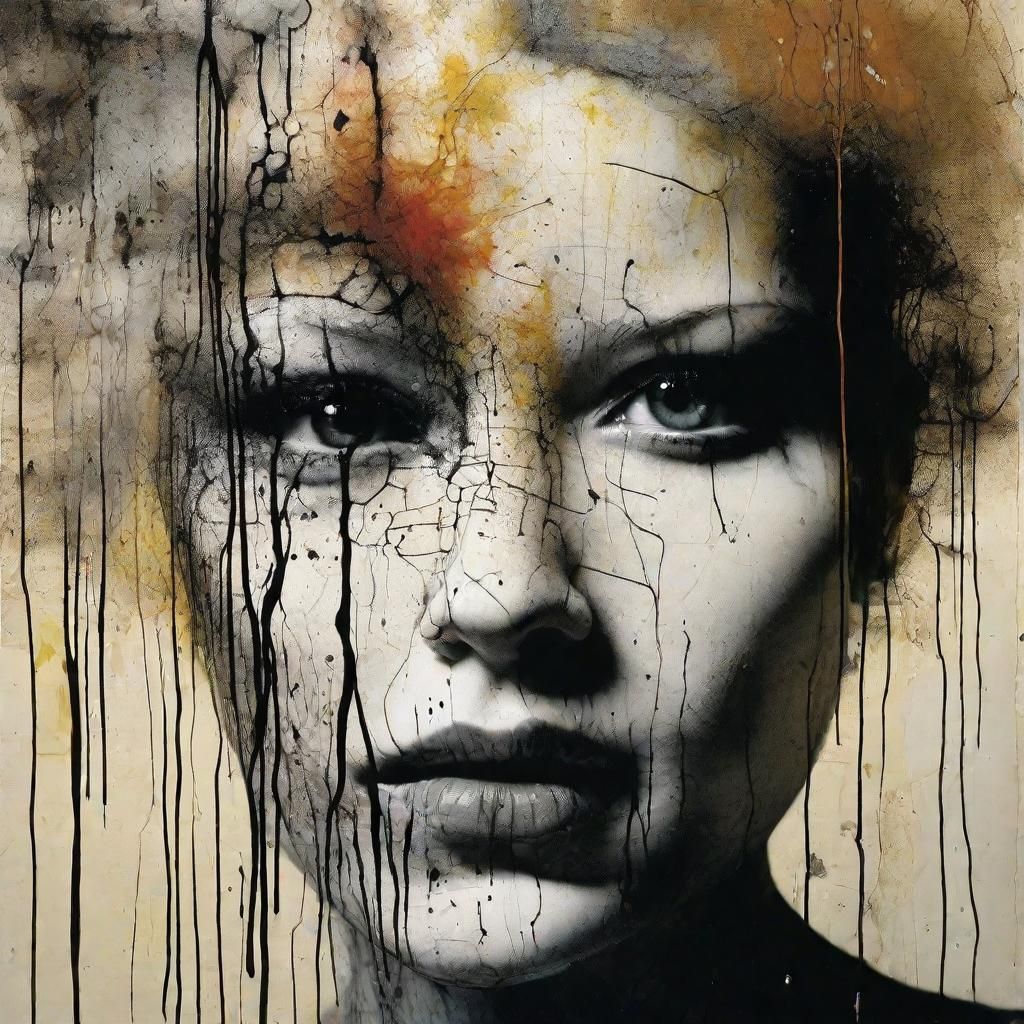 Claymation Portrait in Mixed Media Style