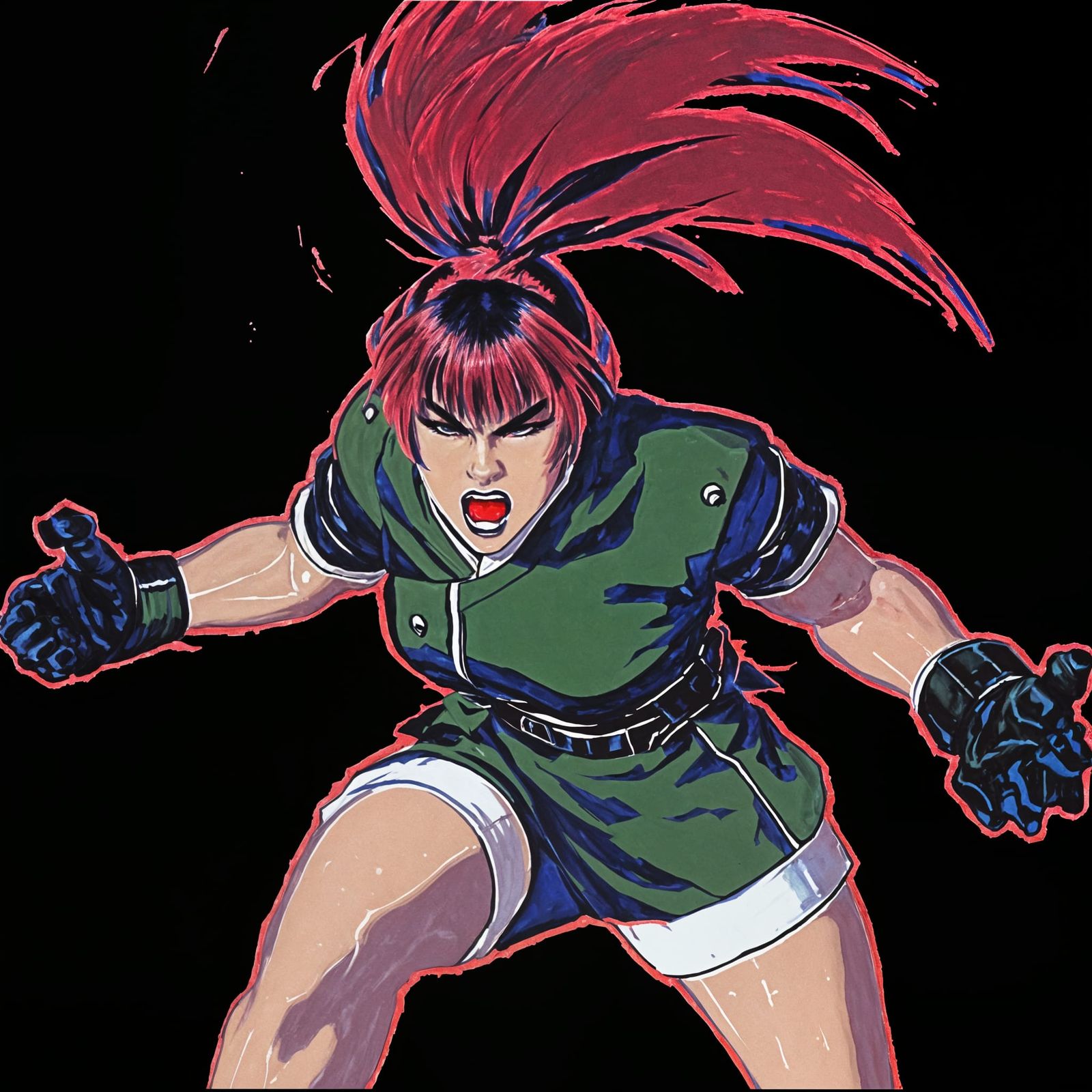 Keiko Kobayashi as Orochi Leona, Detailed Concept Art