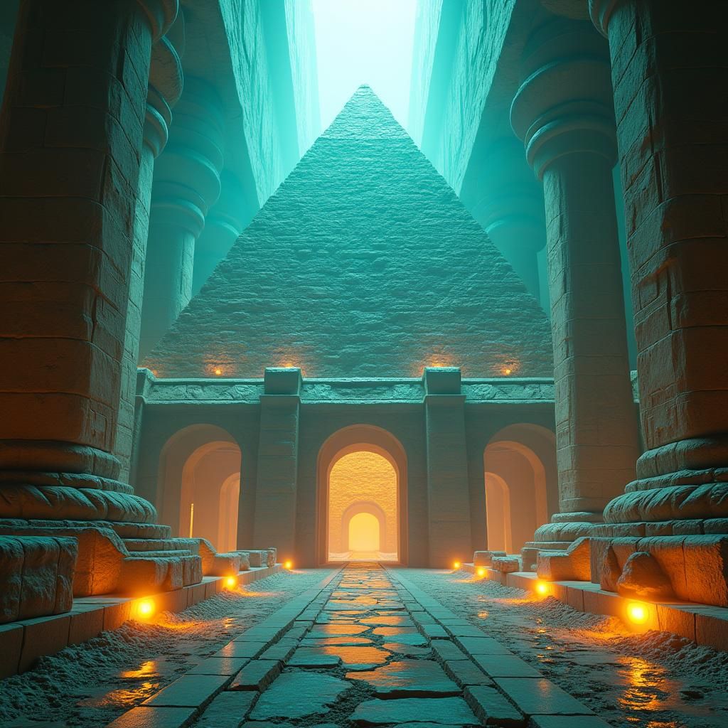 Great Pyramid: Futuristic Power Plant in Cyberpunk Style