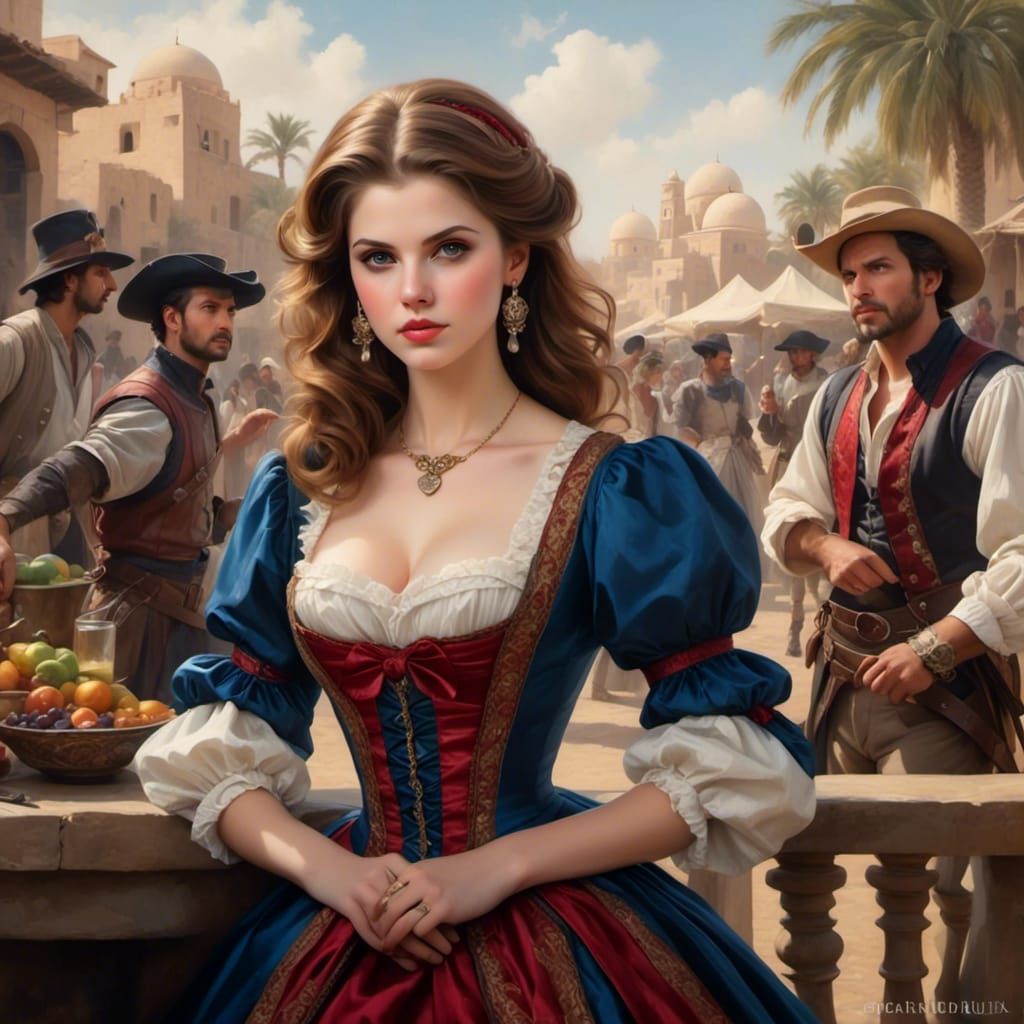 Anna Kendrick as Musketeer in Cairo, Digital Art