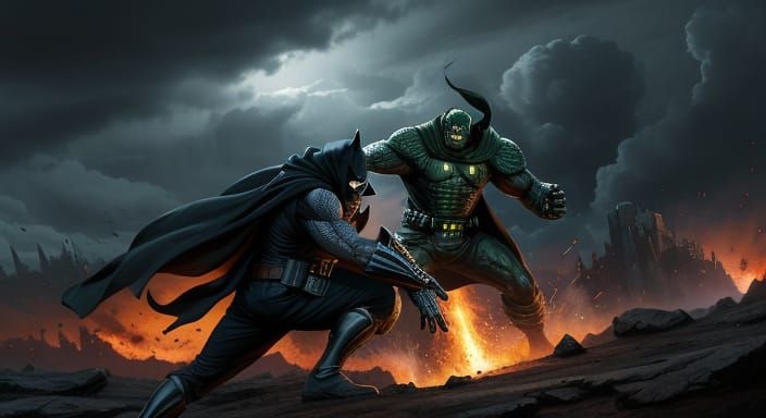 Sentry and Doctor Doom Clash in Epic Superhero Battle