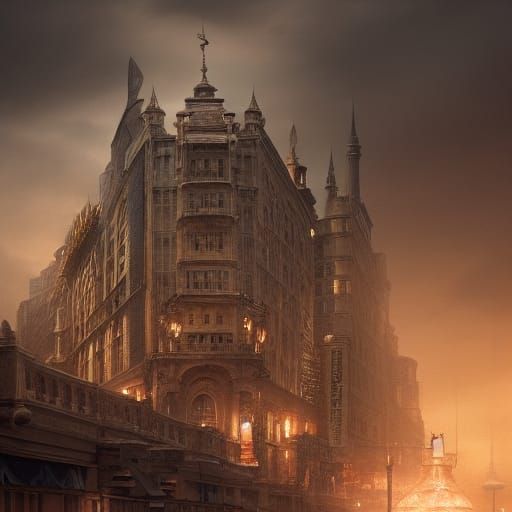 Dramatic Whiskey Bottle Digital Matte Painting