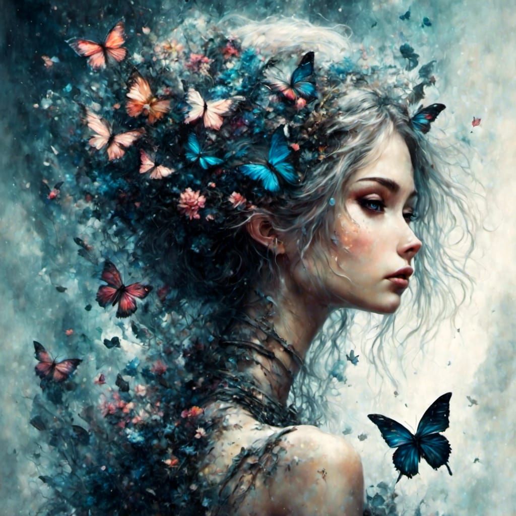 Bittersweet Butterfly Sparking Symphony in Dark Surrealism