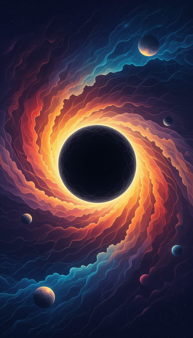 Holographic Astral Black Hole Cosmic Illustration