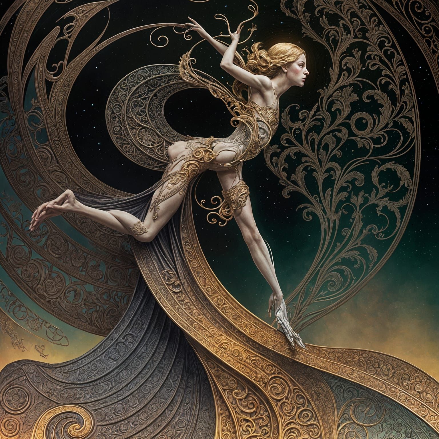 Ethereal Portrait of Mortality as Mysterious Gaze