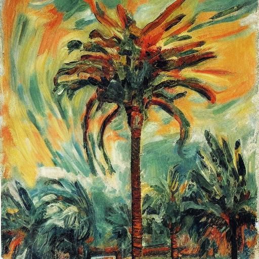 Exoplanetary Palms: Expressionist Painting in Space