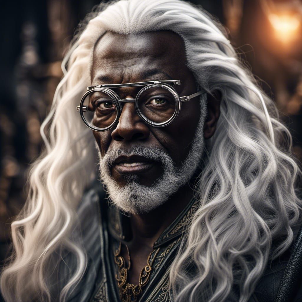 Hyperrealistic Wizard with Goggles in HDR