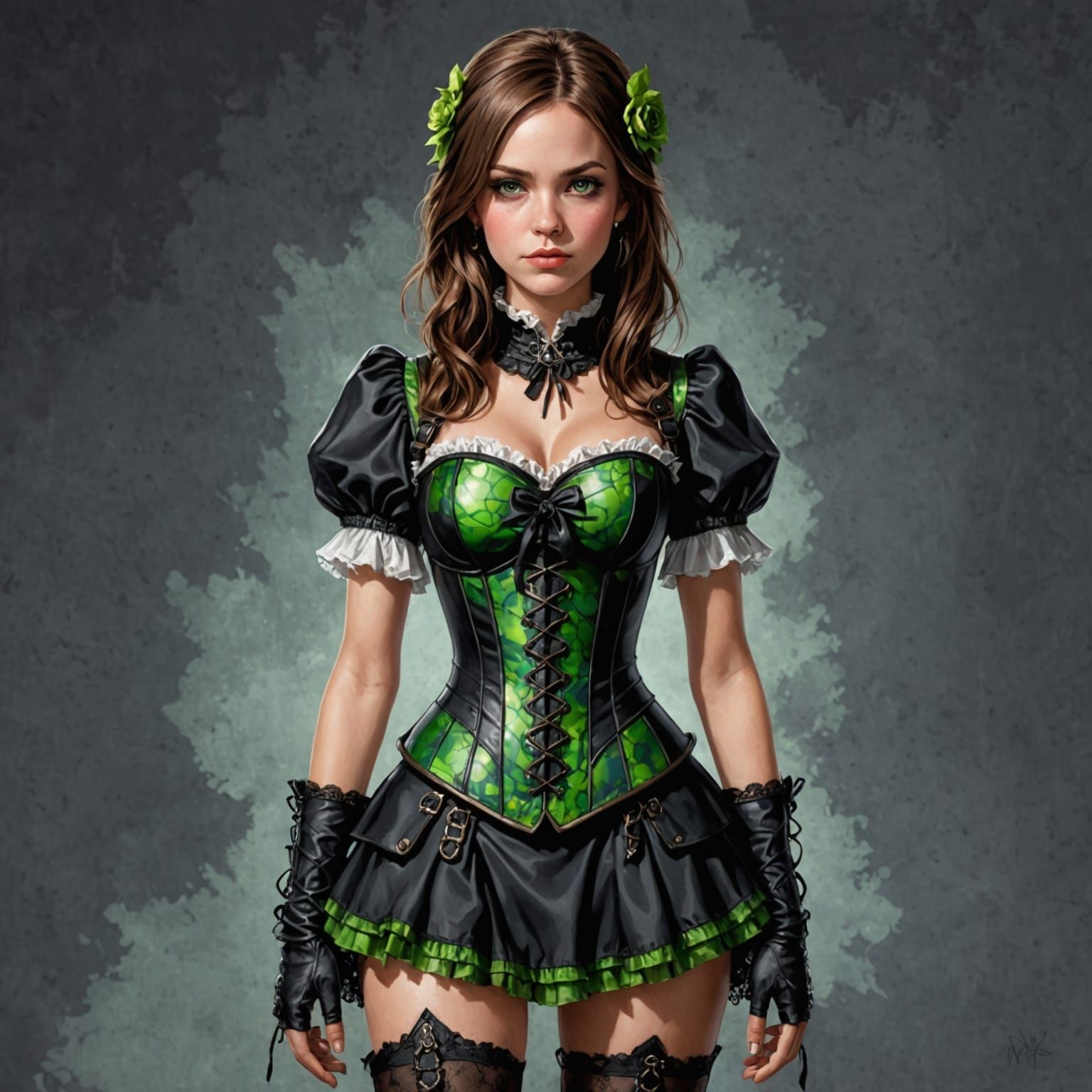 Girl in Gothic Corset, Anime Key Visual