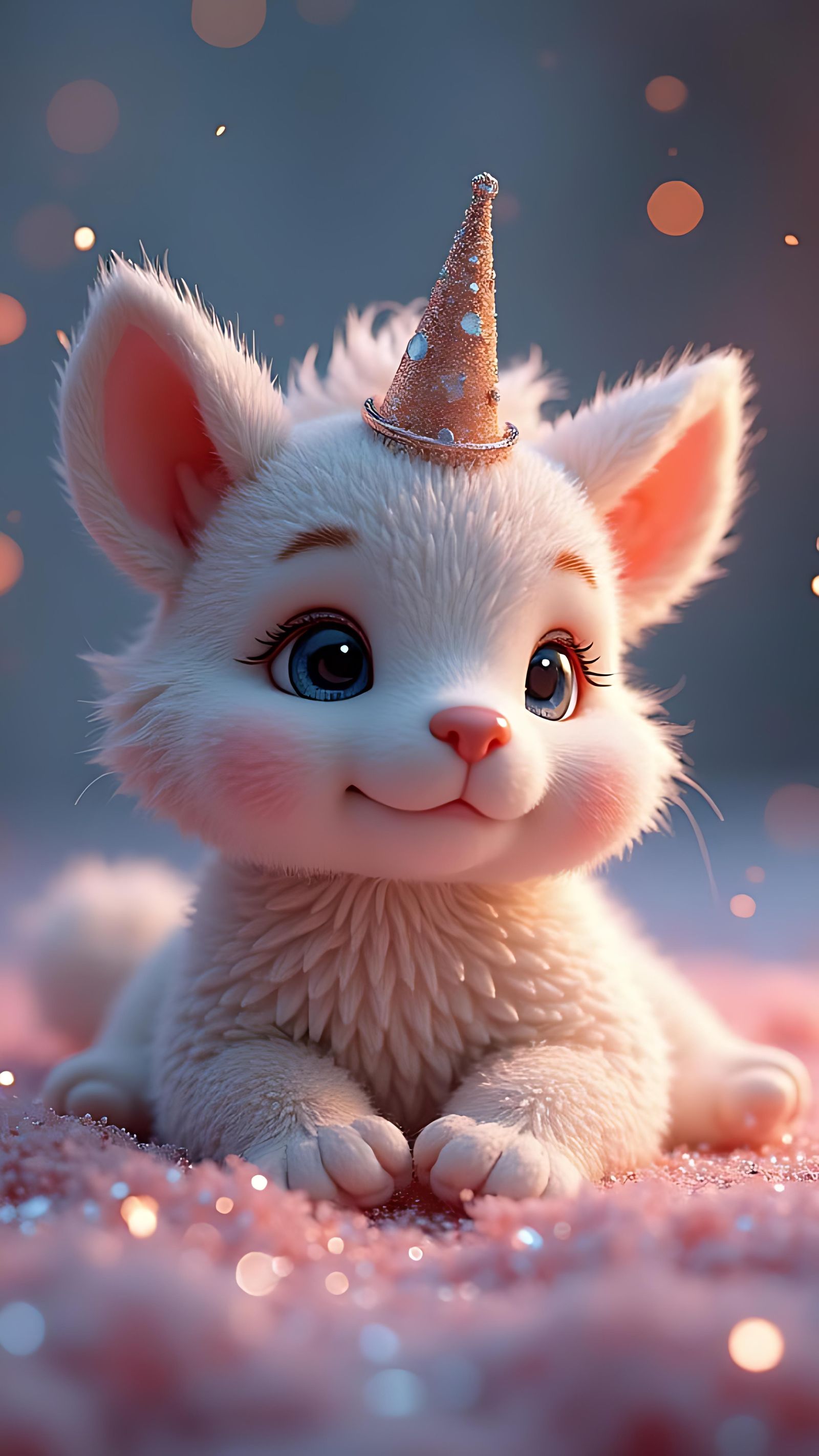 Adorable Mother of Pearl Glittering Starscape in Hyper-Reali...