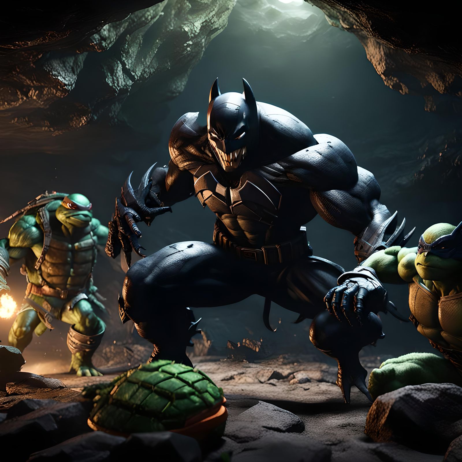 Venom Batman vs Ninja Turtles: 3D Game Cinematic