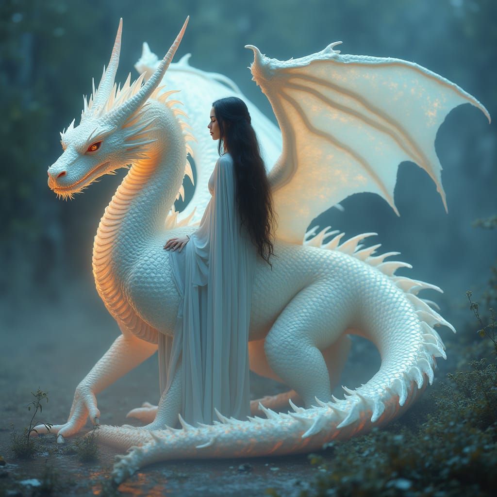 Dragon Goddess in Iridescent Splendor