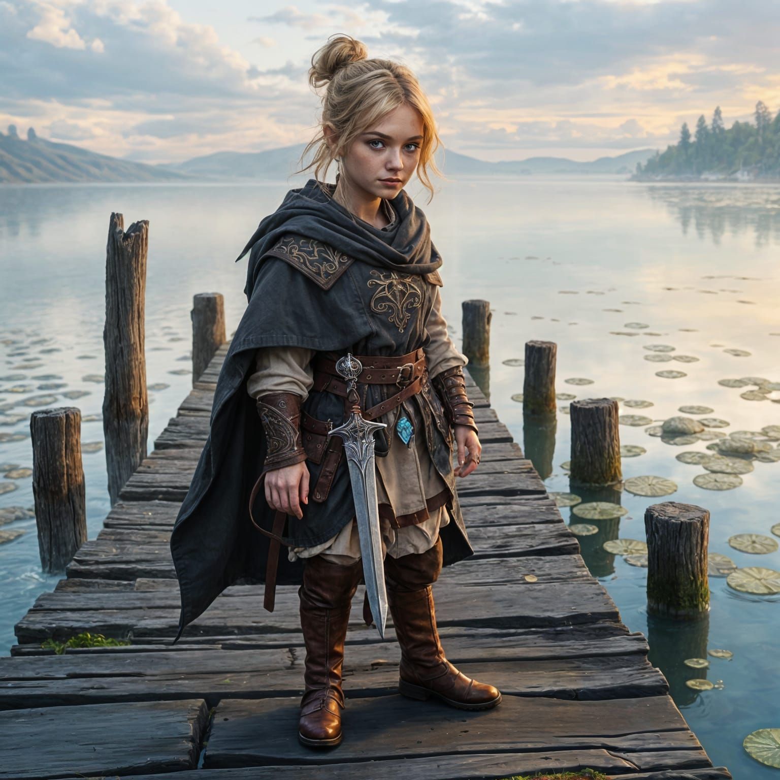 Halfling Scout on Fantasy Pier, D&D Style