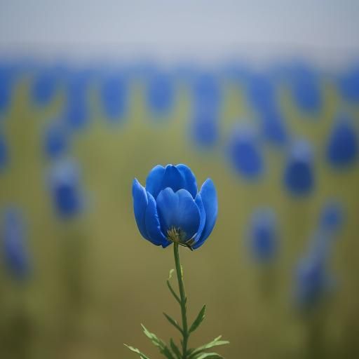 Texas Bluebonnet Field in Natural Light