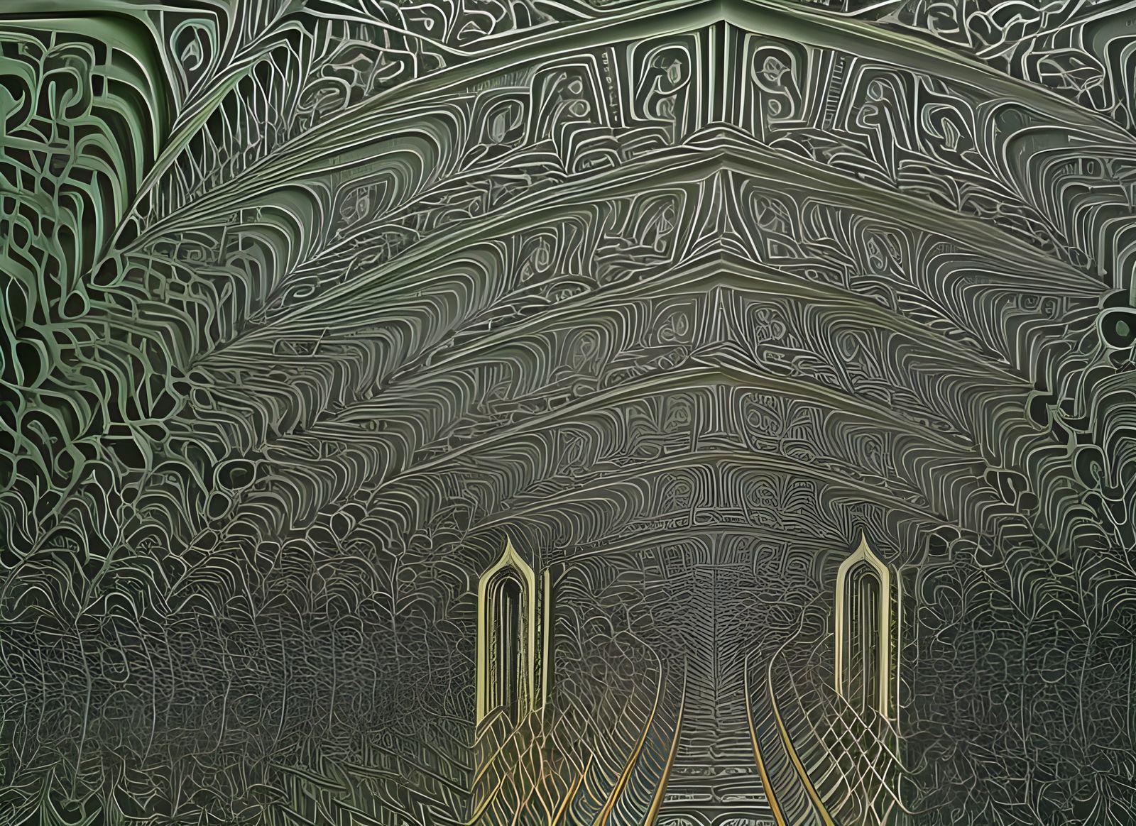 Glowing Jungle Dreamscape in Visionary Style