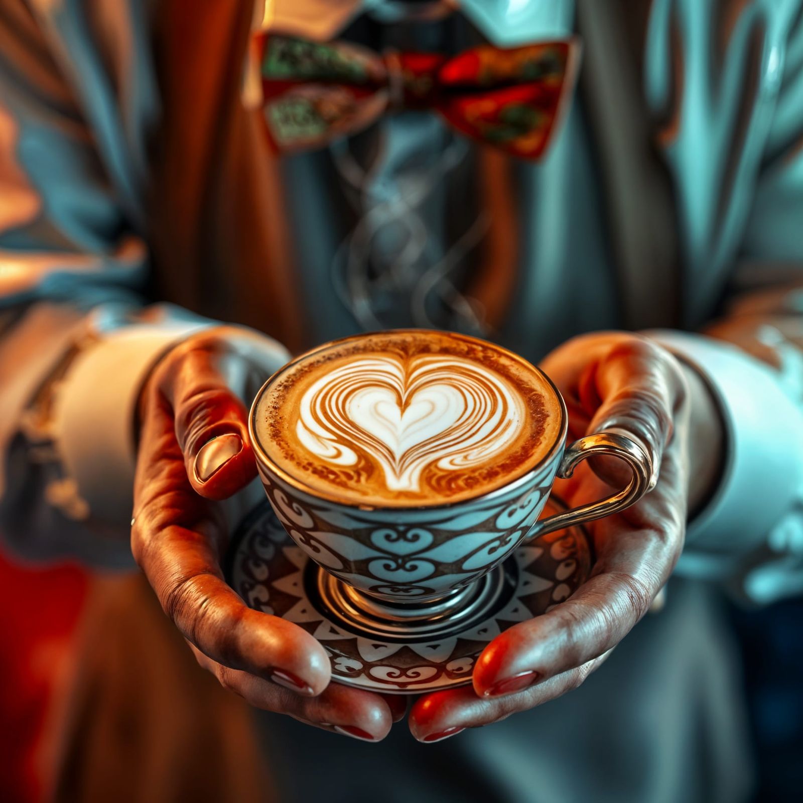 Latte Art in Surrealist Style, 8K Resolution