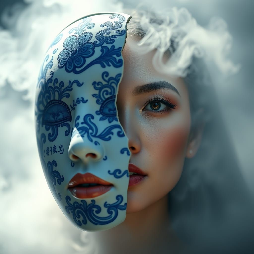 Porcelain Beauty Unveiled in Soft Focus