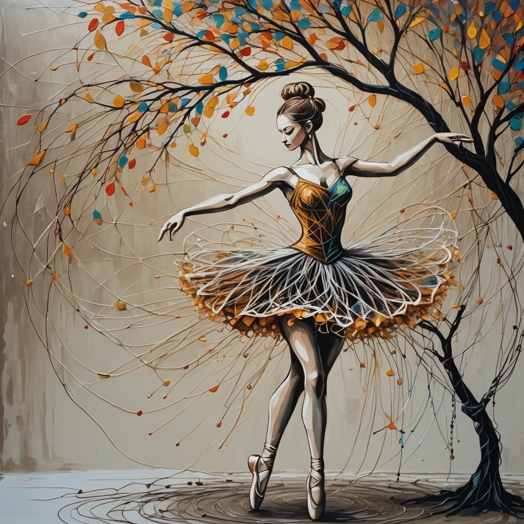 String Ballerina Dancing in String City