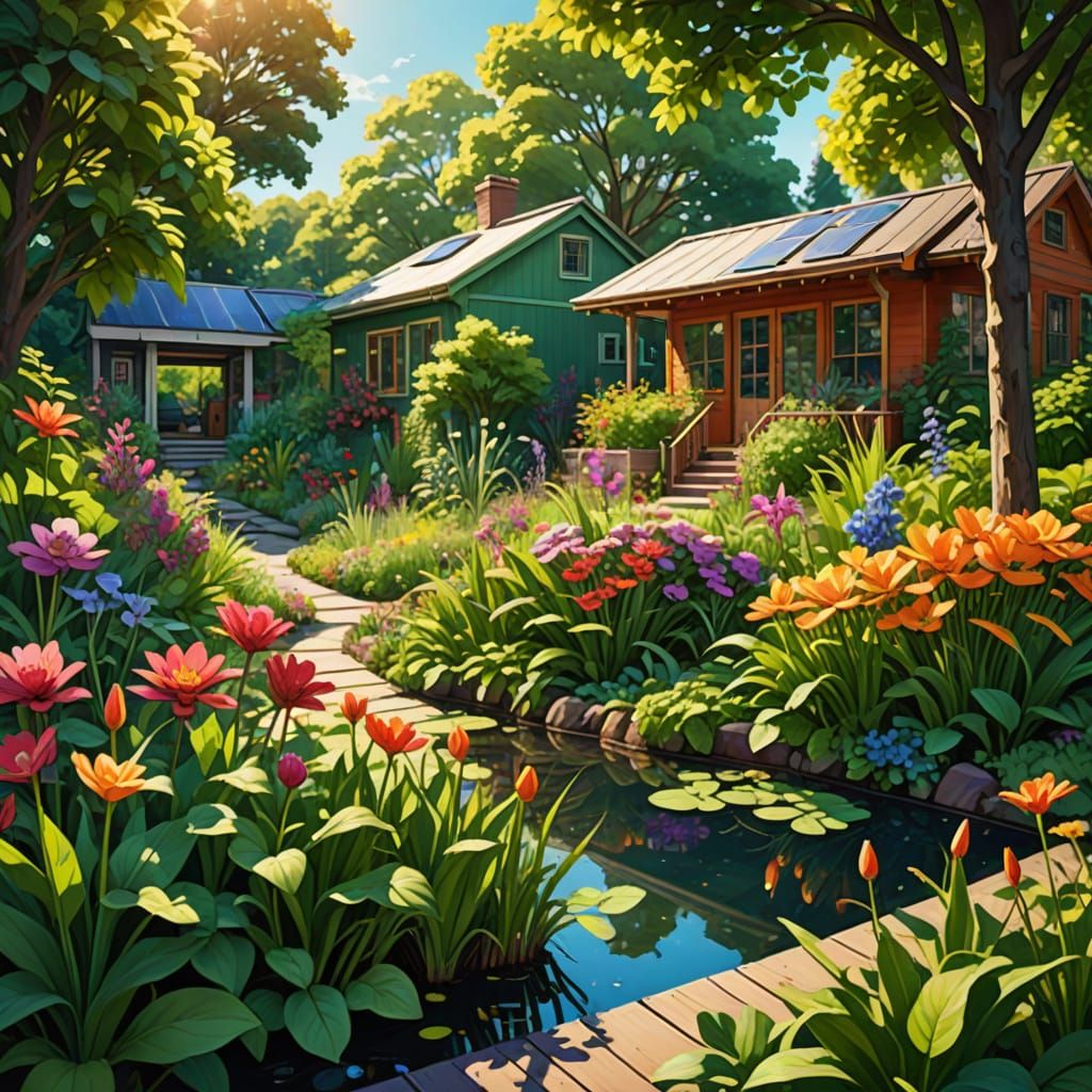 Modern Urban Garden for Biodiversity and Sustainable Living