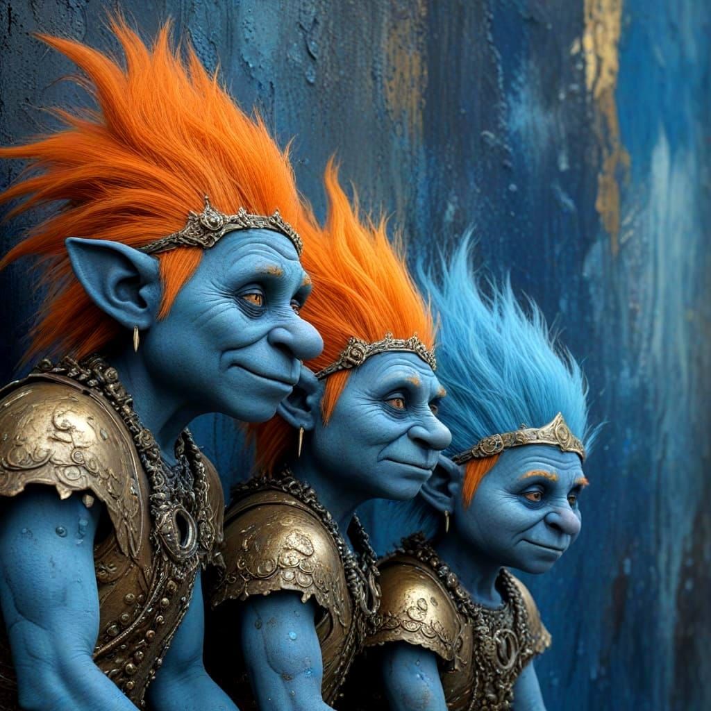 Translucent Trolls in Impressionistic Architectural Landscap...