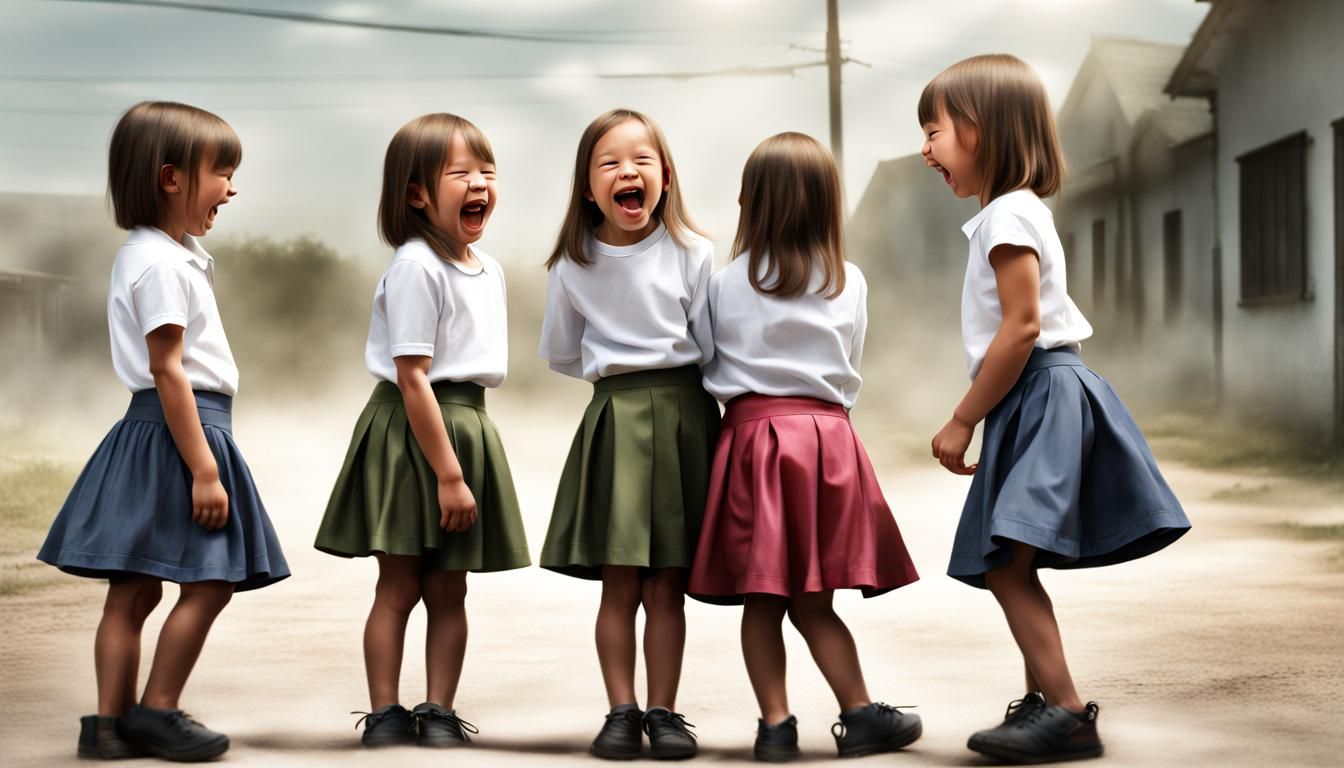 Girls Laughing at Humiliated Boy