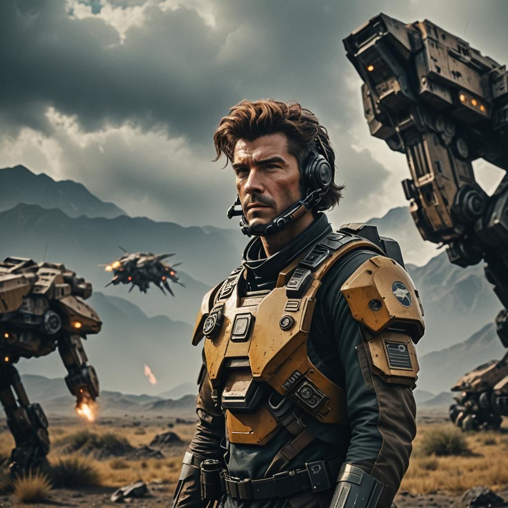 Battletech Pilot Portrait: Cinematic Film Still