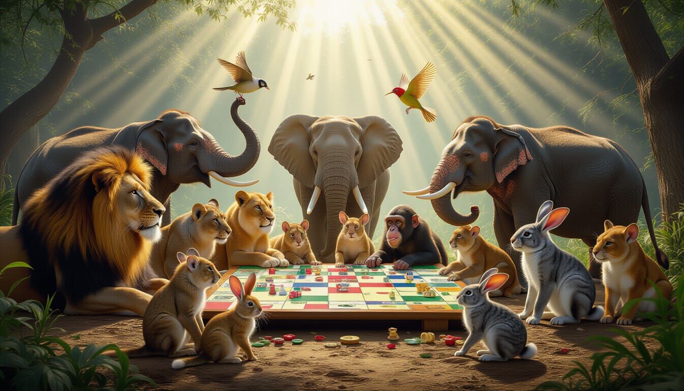 Diverse Animals Play Monopoly and Wrestle in Photorealistic ...