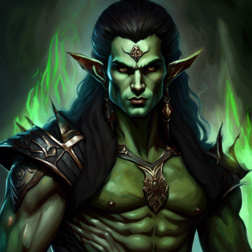 Powerful Elf Man Portrait