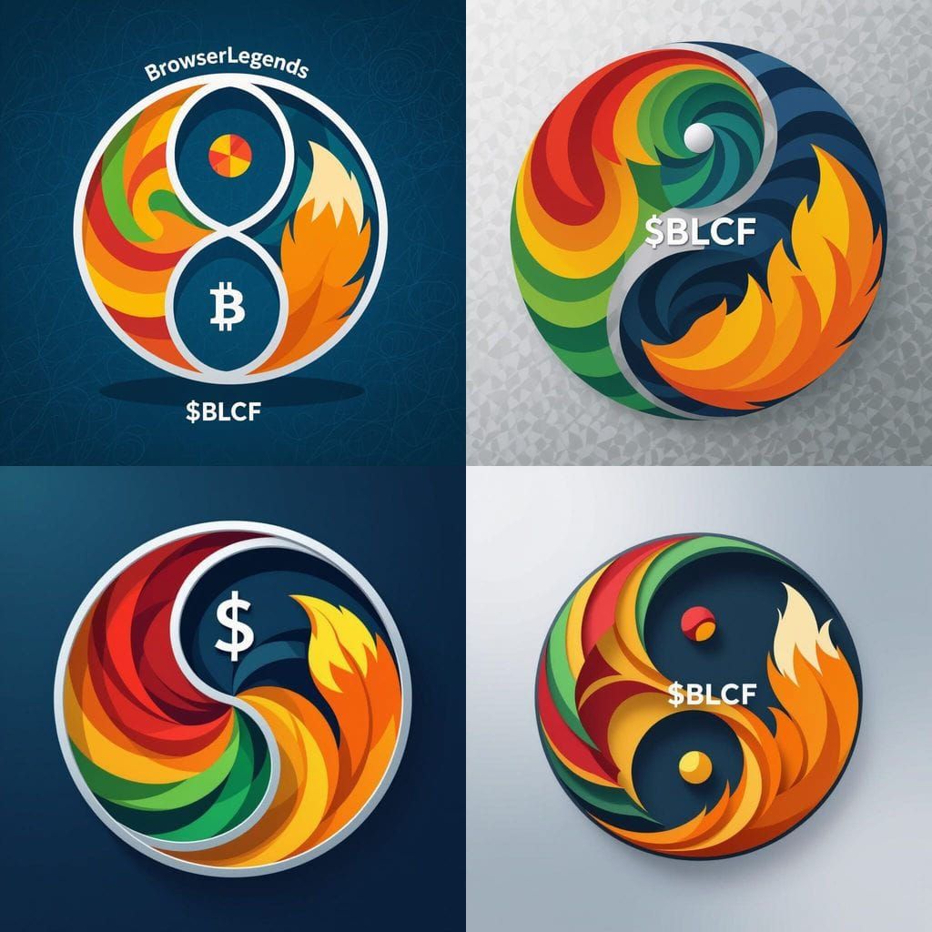 BrowserLegends Crypto Logo: Yin-Yang Vortex and Fox Tail