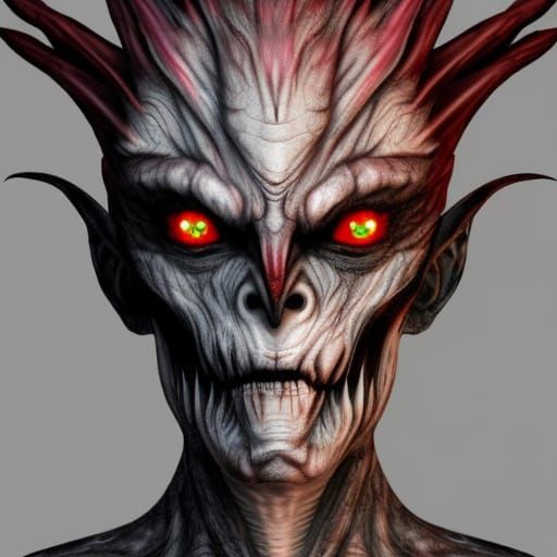 Fire King with Spine Crown in Tribal Style