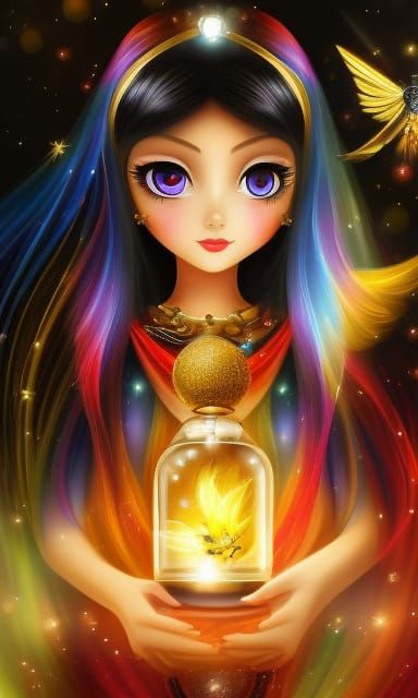 Young Witch and Fairy, Ghibli-esque Anime Art