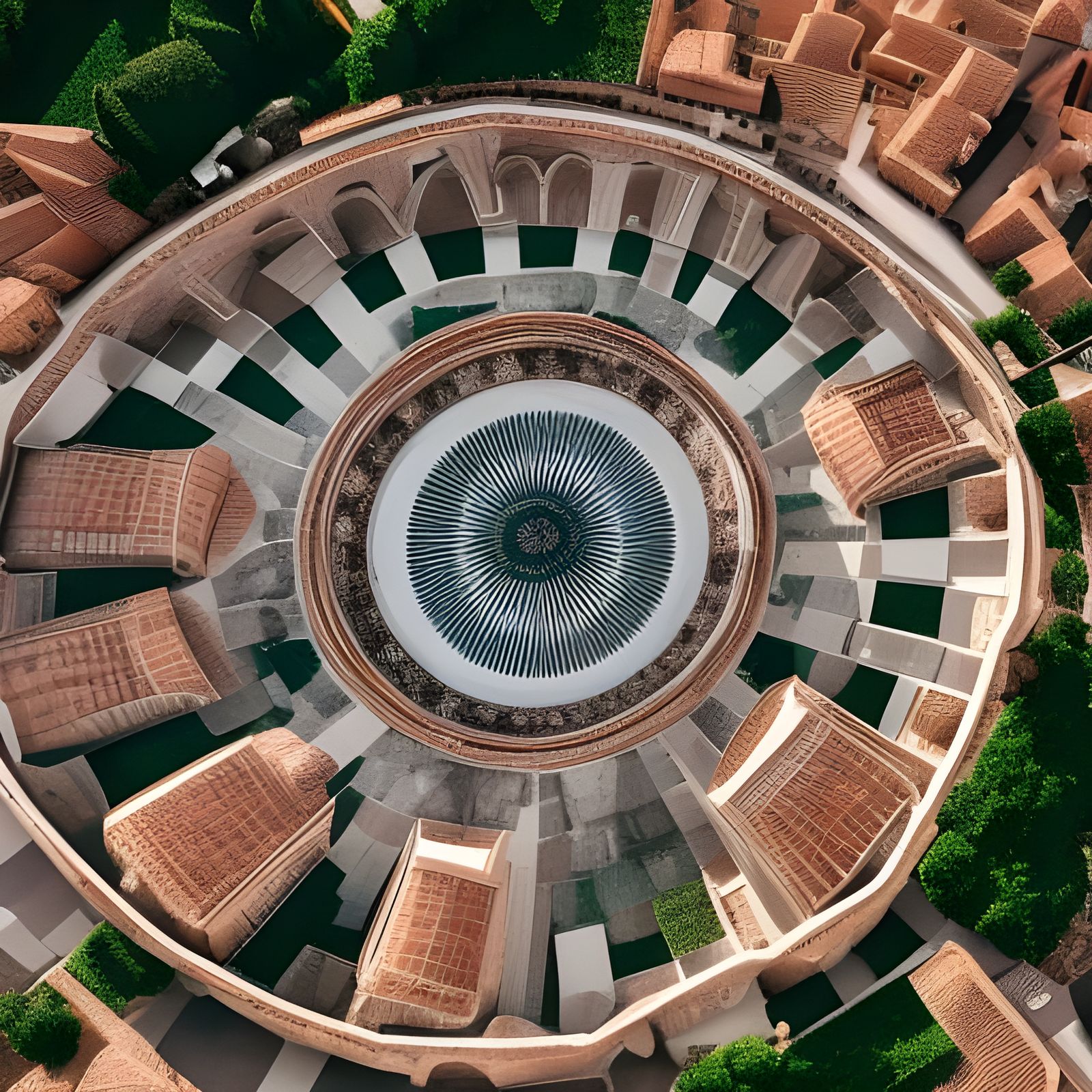 Bird's Eye View of Rome's Colosseum