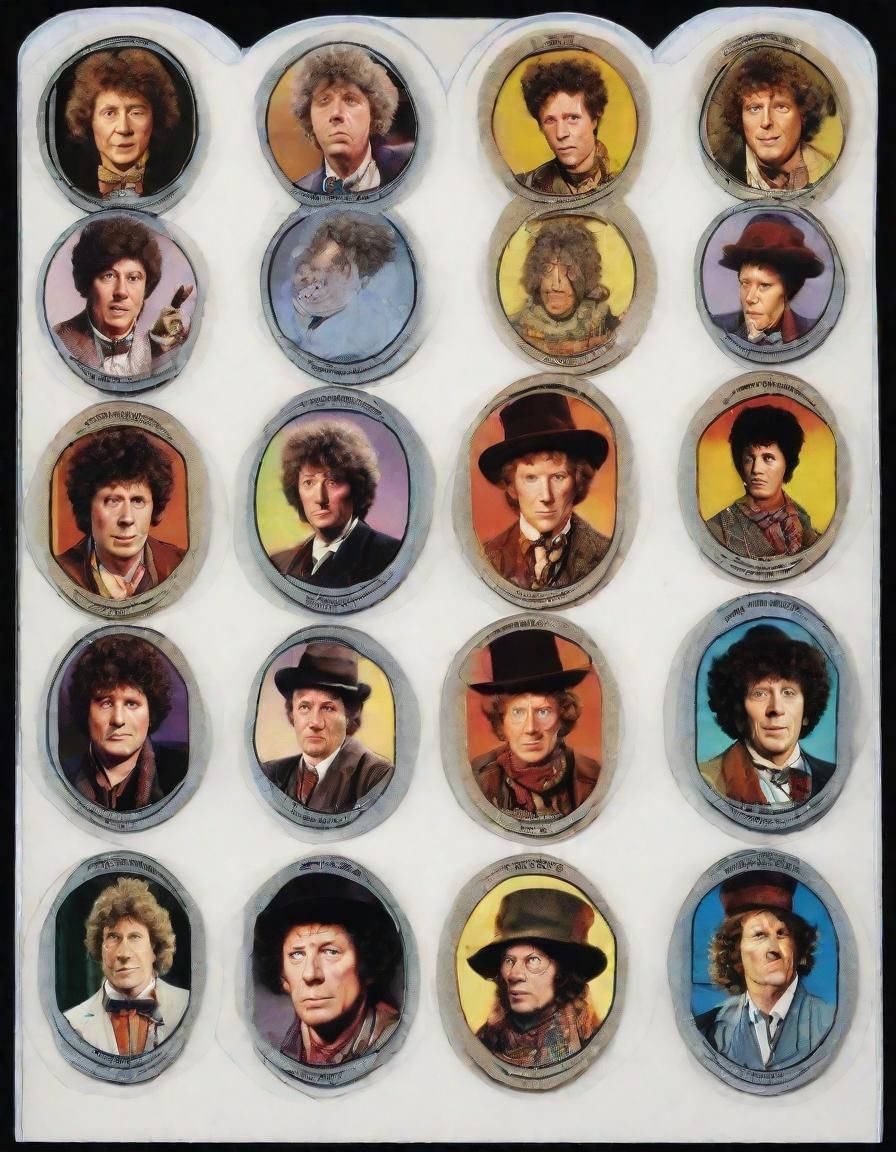 Uncut Pog Sheet Featuring Tom Baker as Doctor Who
