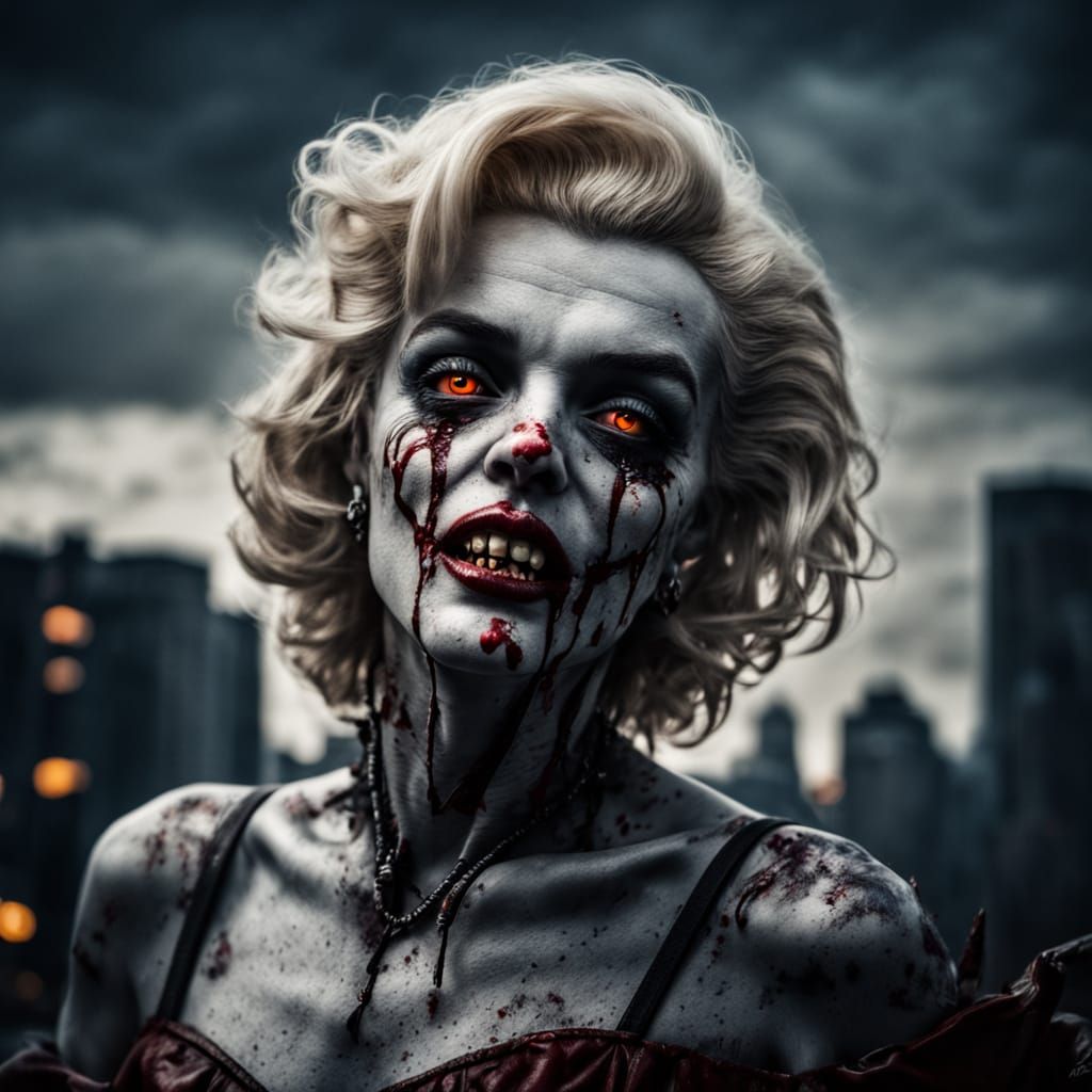 Hyper-Realistic Vampire Portrait with Zombie Monkey Monster ...