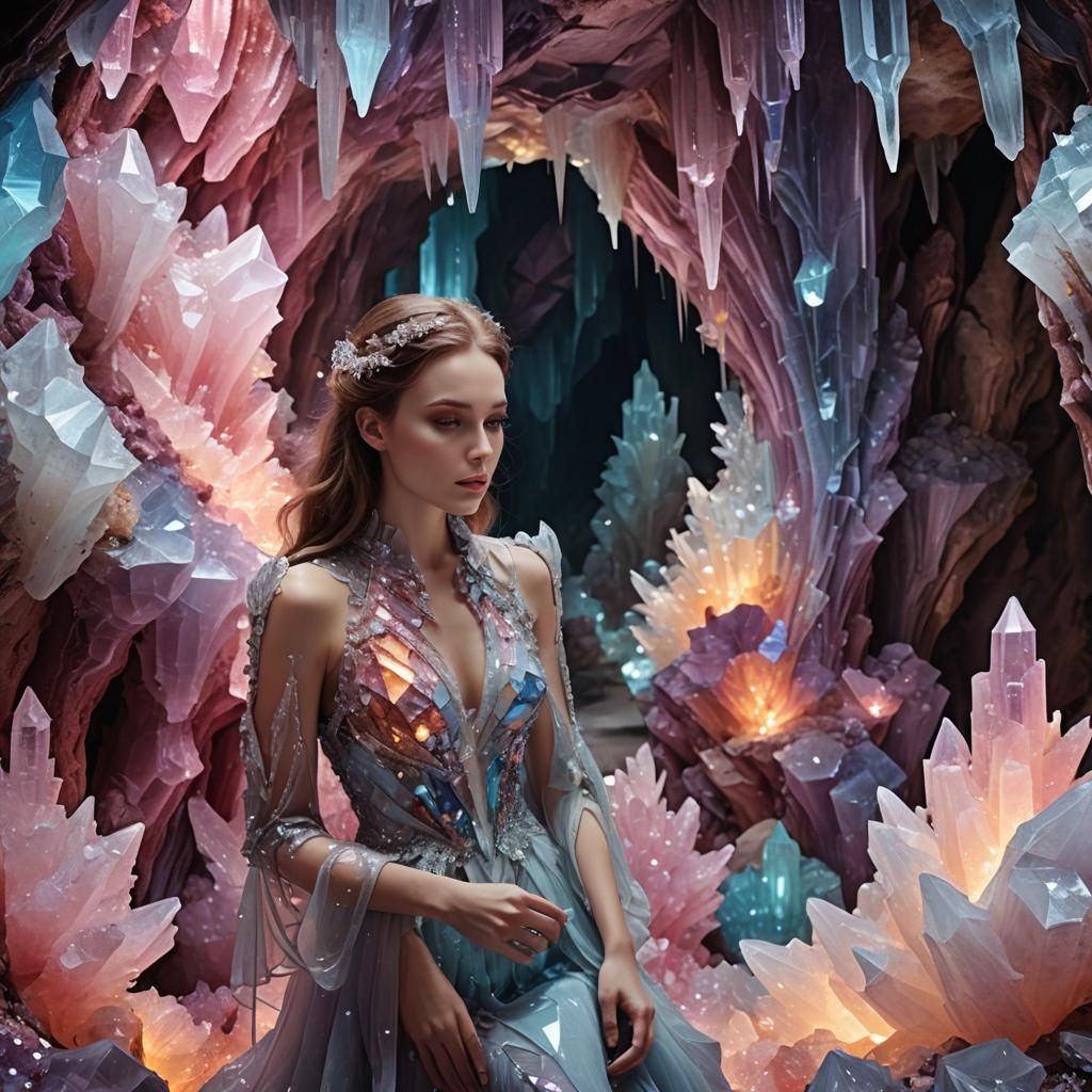 Crystalline Caverns with Crystalline model in fashion.